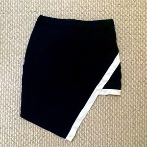 asymmetrical mini skirt
